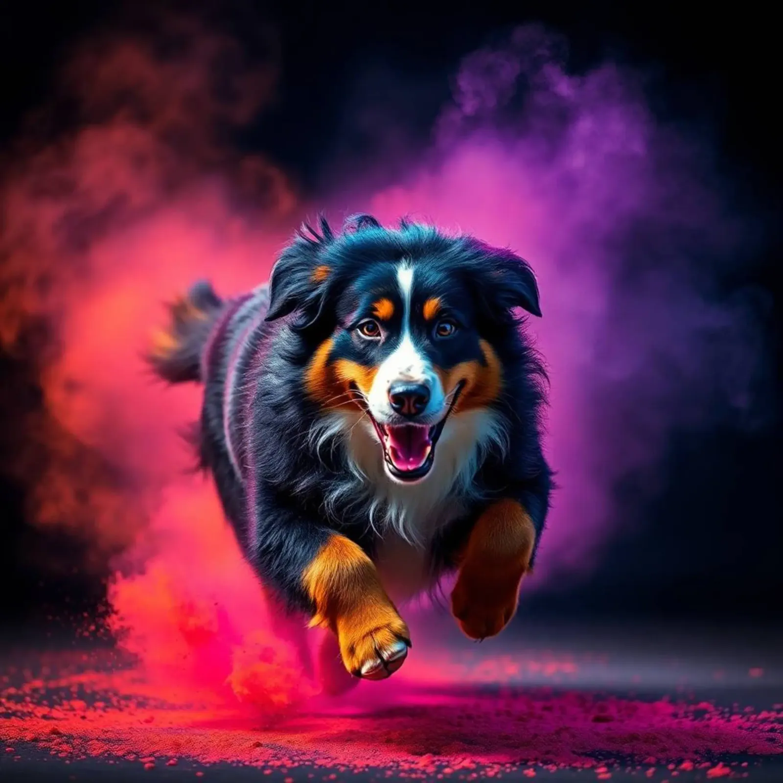 The colorful Bernese Mountain Dog #123 hahnemühle by Yumis.Beargang.and.Me