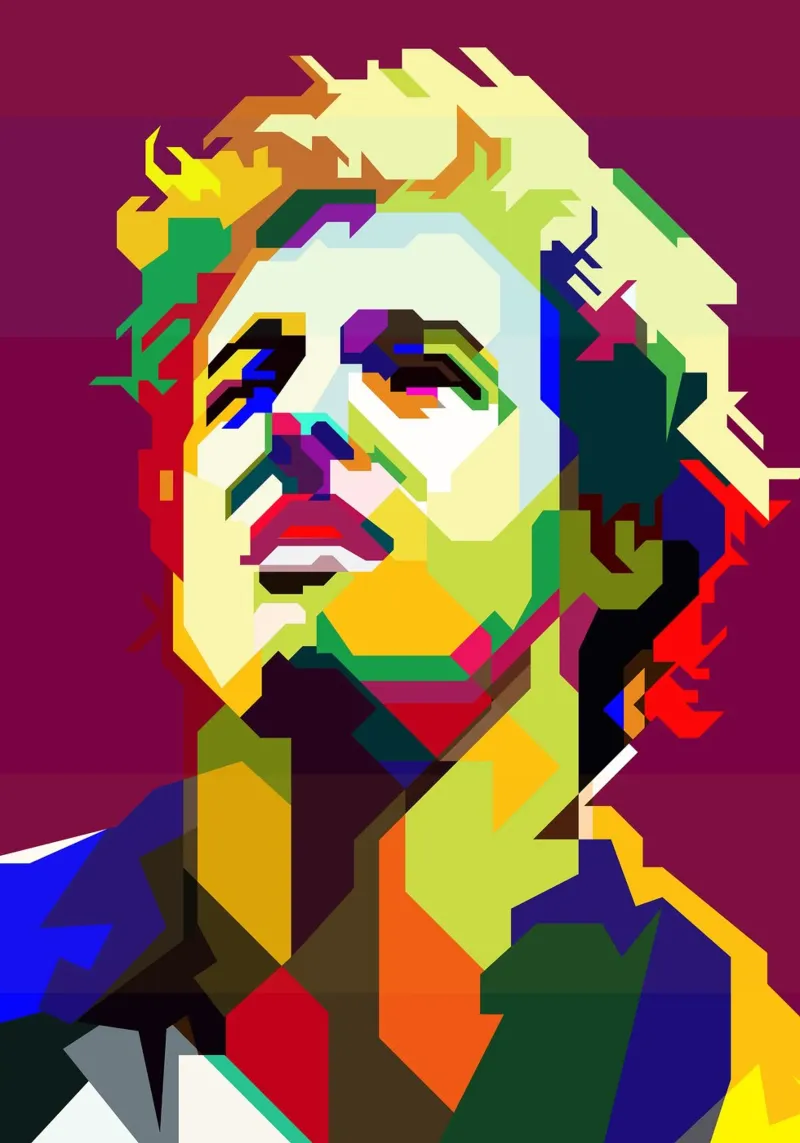 Bruce Springsteen Rock americano WPAP Trending Now poster con telaio in plastica da Artkreator