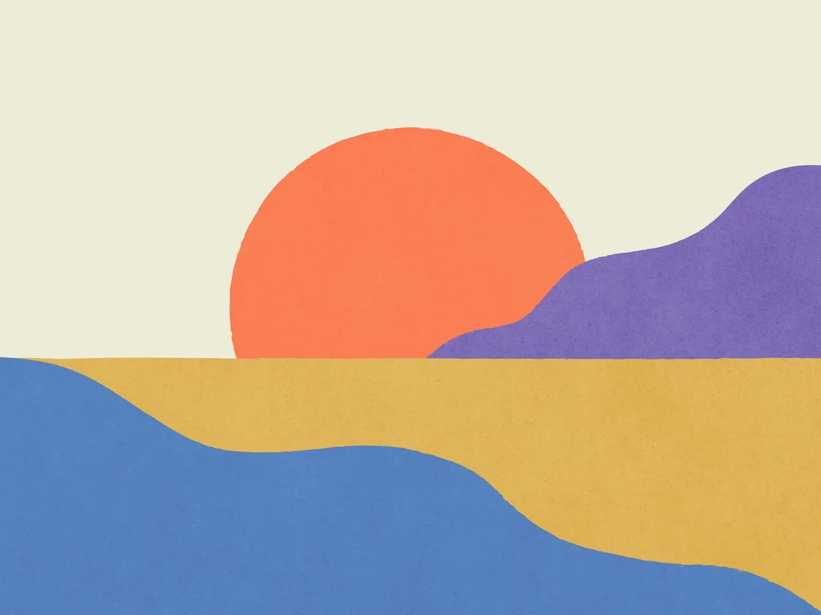 Isola del Tramonto - Rosso Blu alluminio dibond da MoonlightPrint