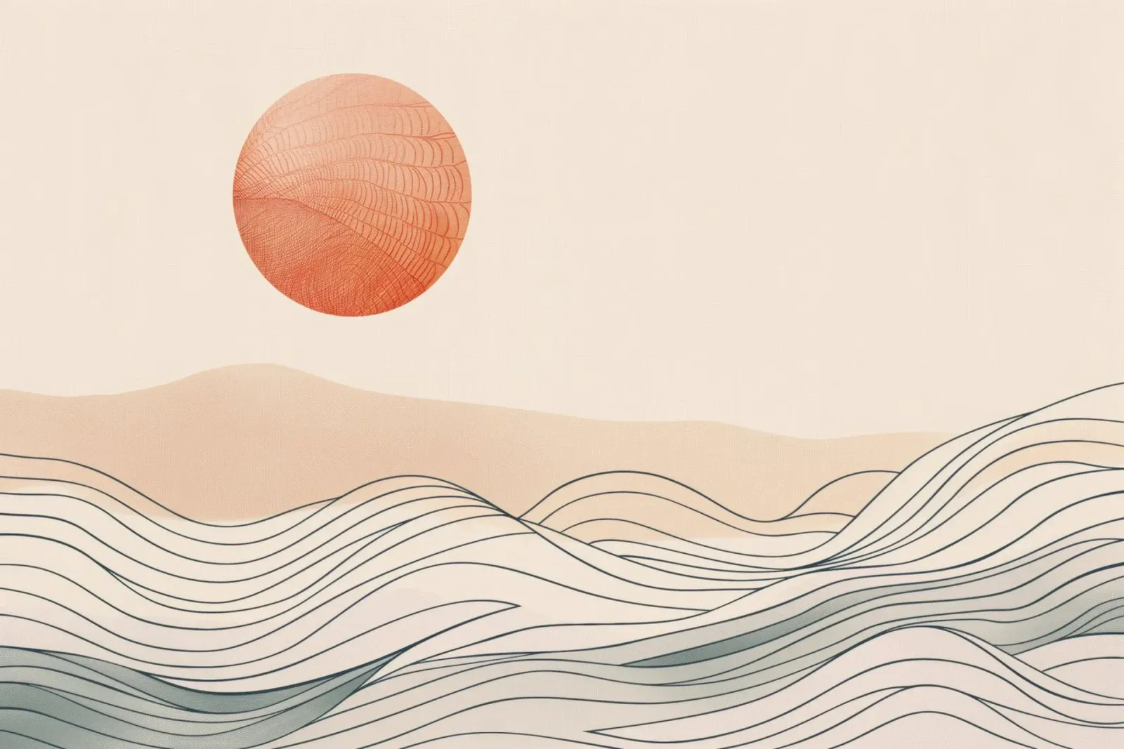 Zonsondergang, abstract Hahnemühle von Imagine