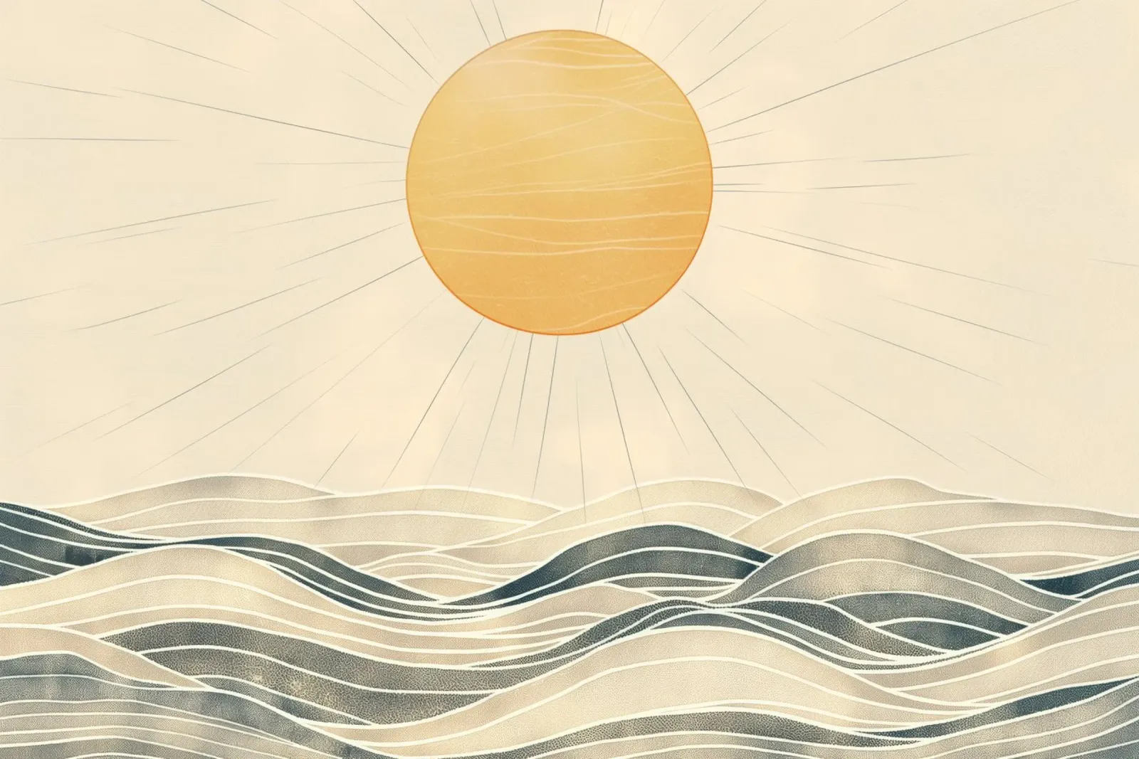 Il sole sul mare pellicola backlit da Imagine