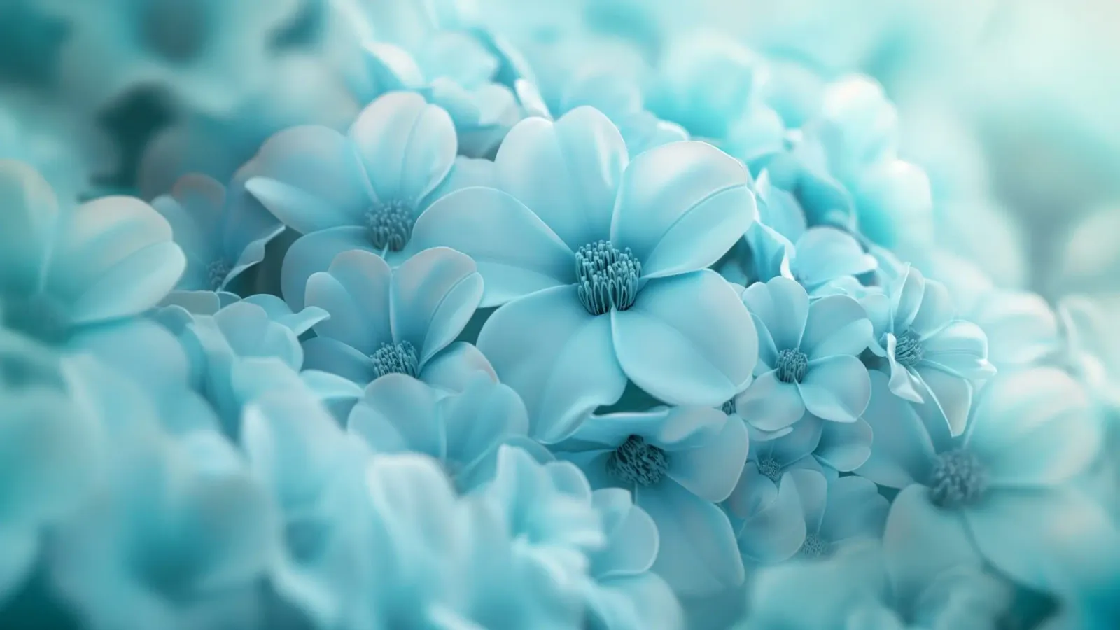 Fiori blu pellicola backlit da Imagine