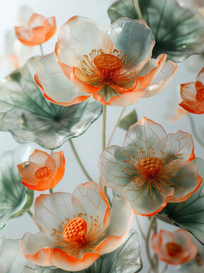 Fiori trasparenti plexiglass da Imagine