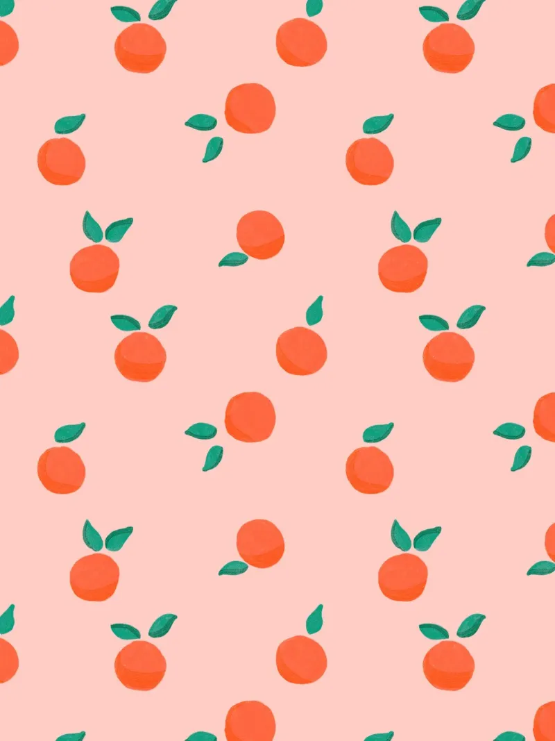 Fresh Summer Orange Fruit Pattern pellicola backlit da showmemars