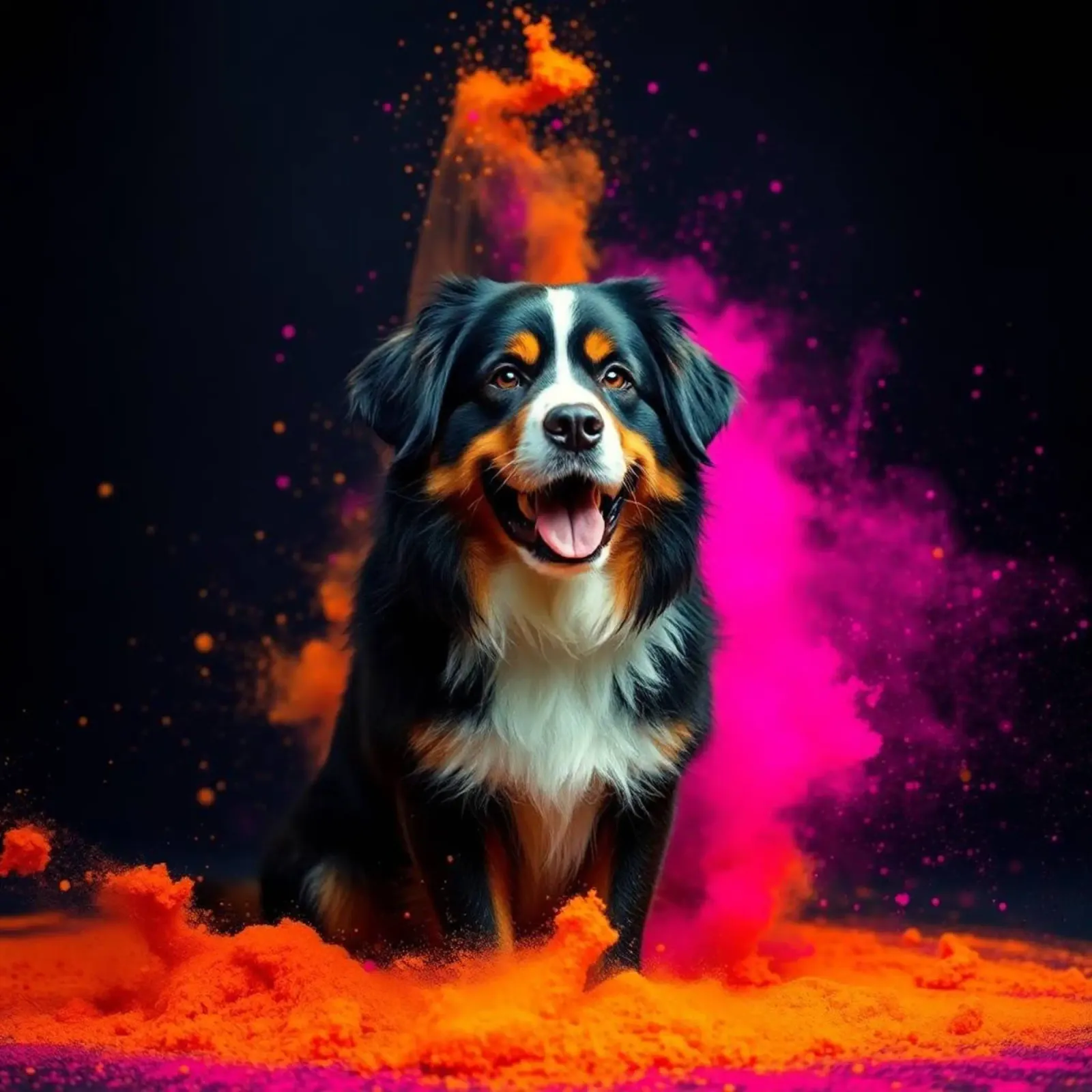 The colorful Bernese Mountain Dog #134 hahnemühle by Yumis.Beargang.and.Me