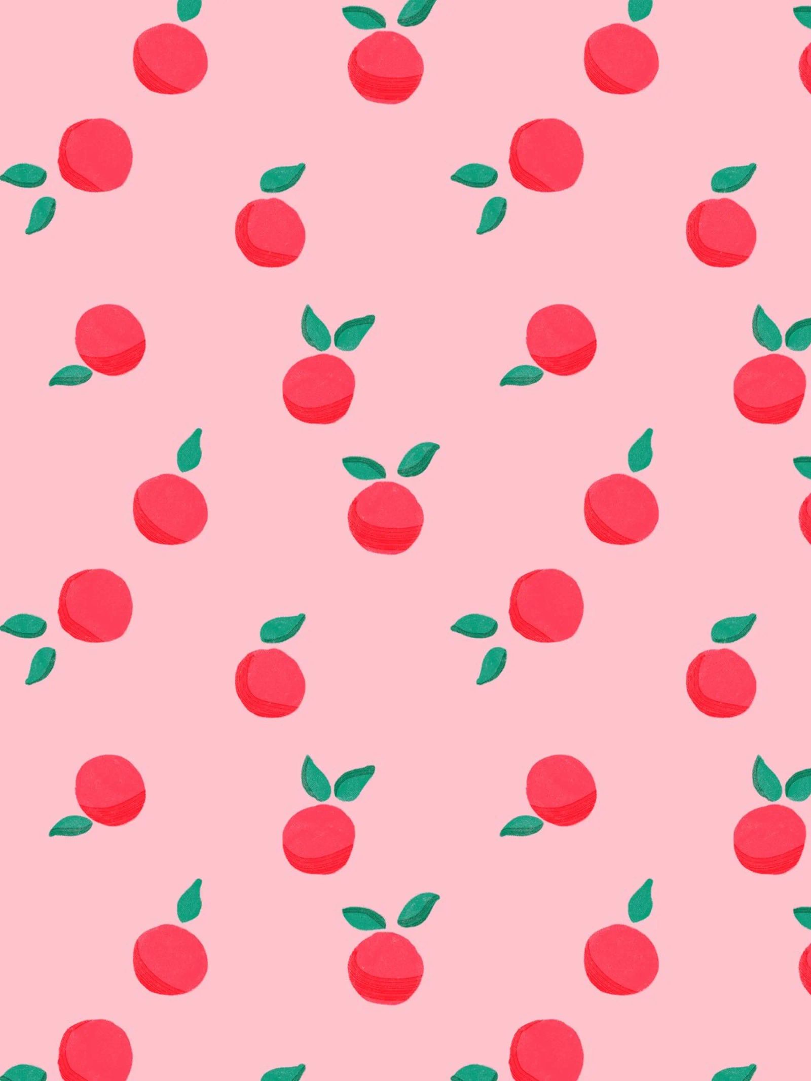 Fresh Summer Peach Fruit Pattern pellicola backlit da showmemars