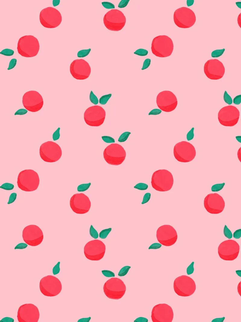 Fresh Summer Peach Fruit Pattern carta hahnemühle da showmemars
