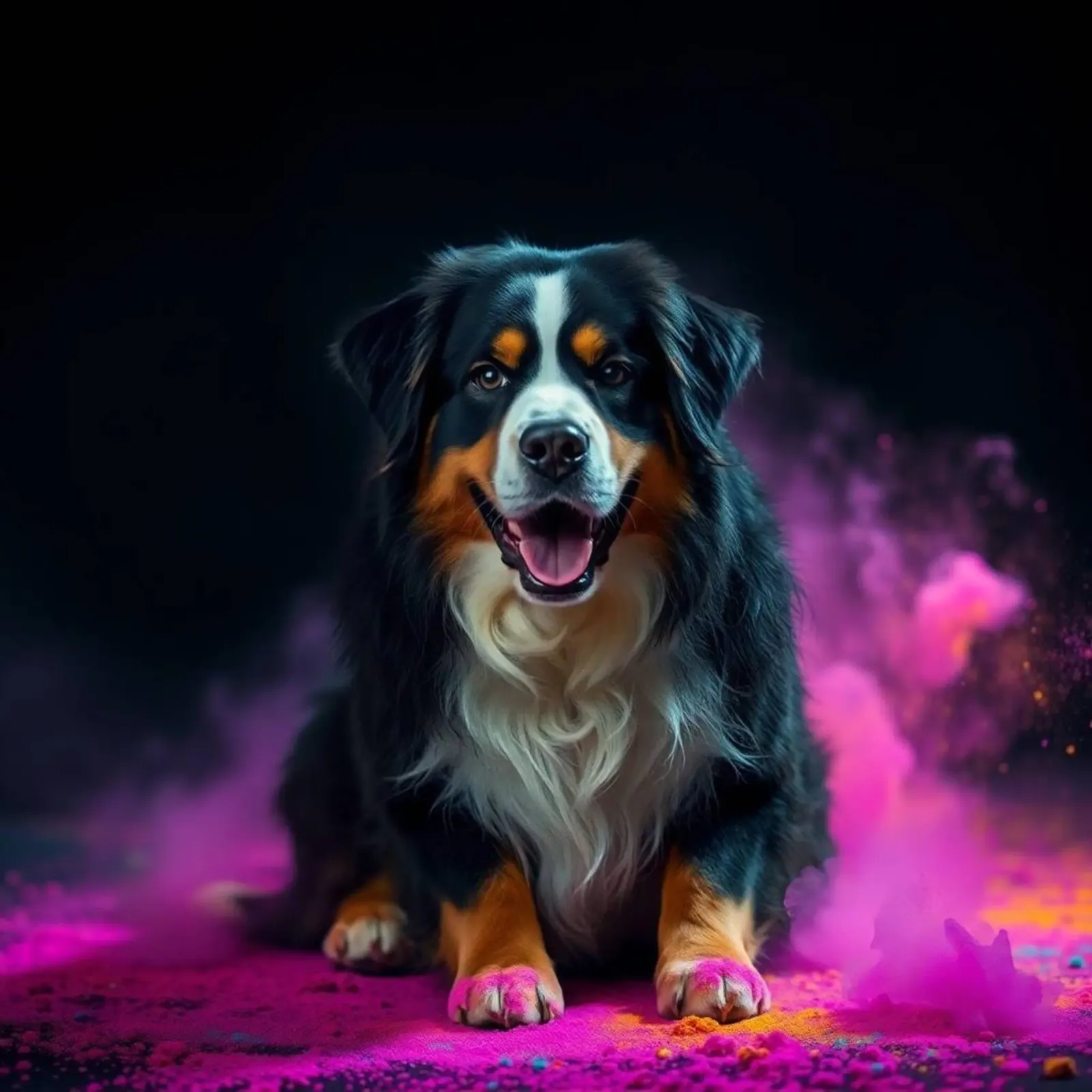 The colorful Bernese Mountain Dog #139 hahnemühle by Yumis.Beargang.and.Me