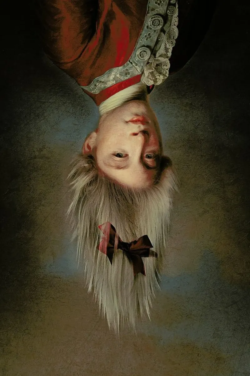 Upside Down Boy poster con telaio in alluminio da Jonas Loose