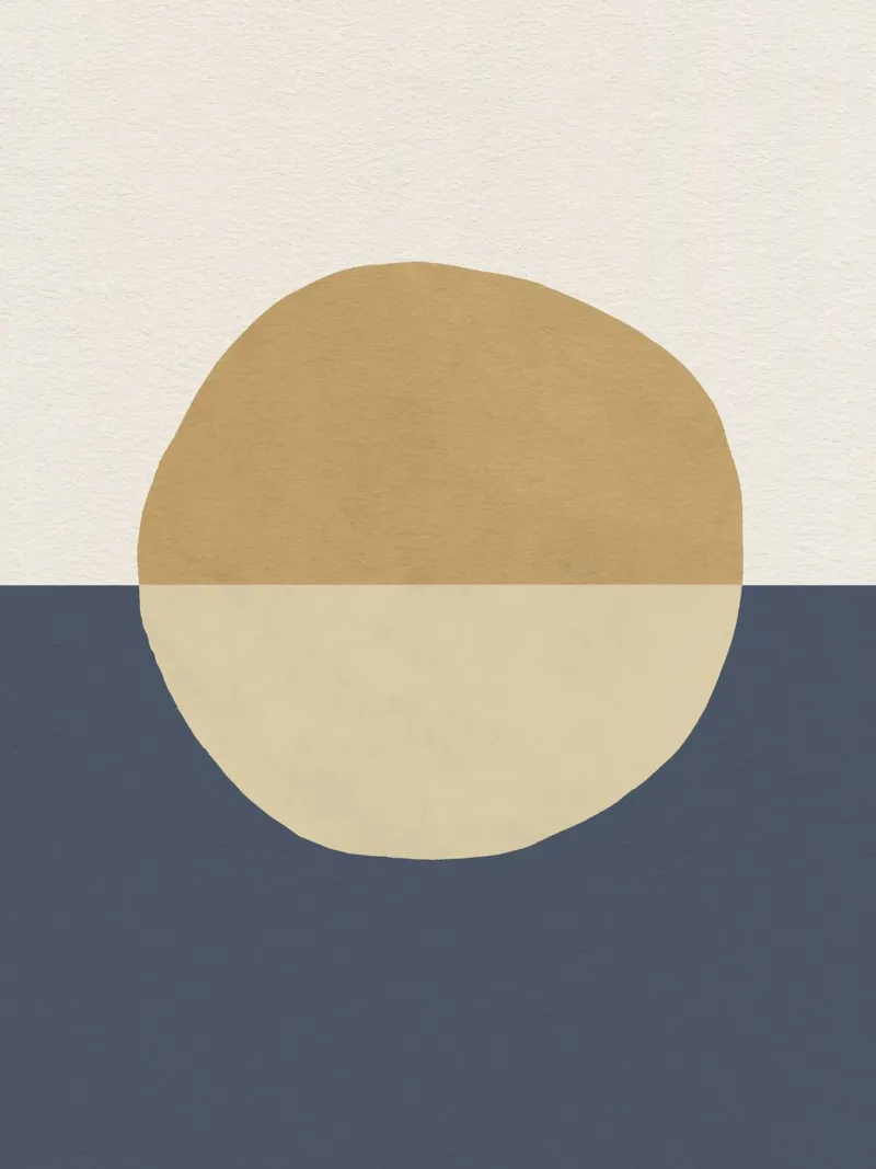 Forme dipinte Horizon 1 poster con telaio in legno da MoonlightPrint