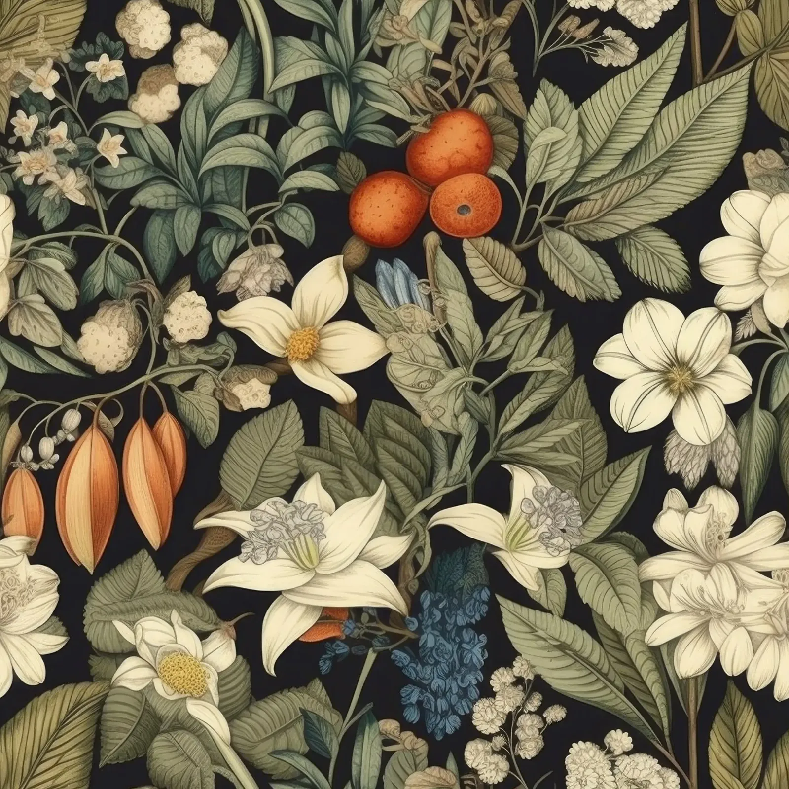 Timeless Botanicals alu-dibond by Botanical Pattern House