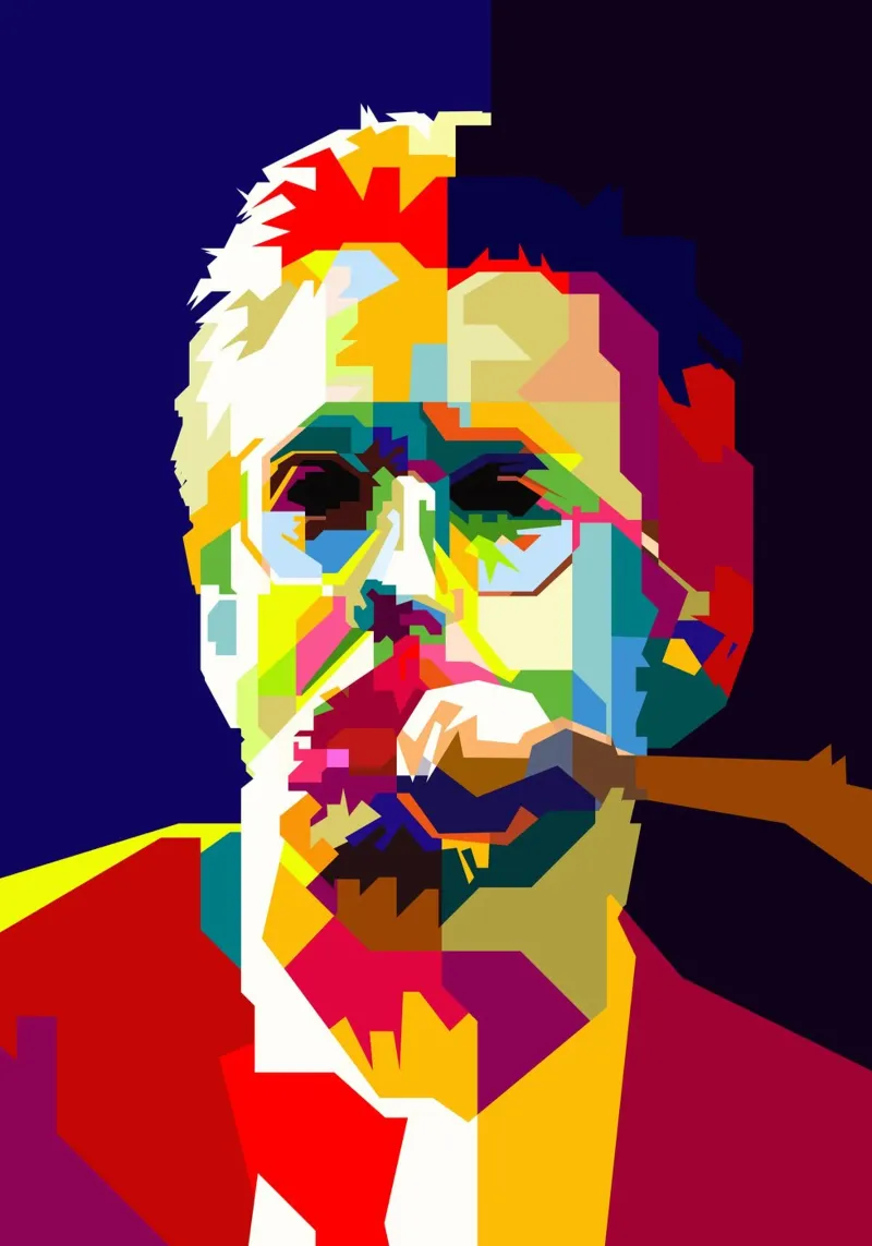 Eric Clapton chitarrista blues WPAP Trending Now pellicola backlit da Artkreator