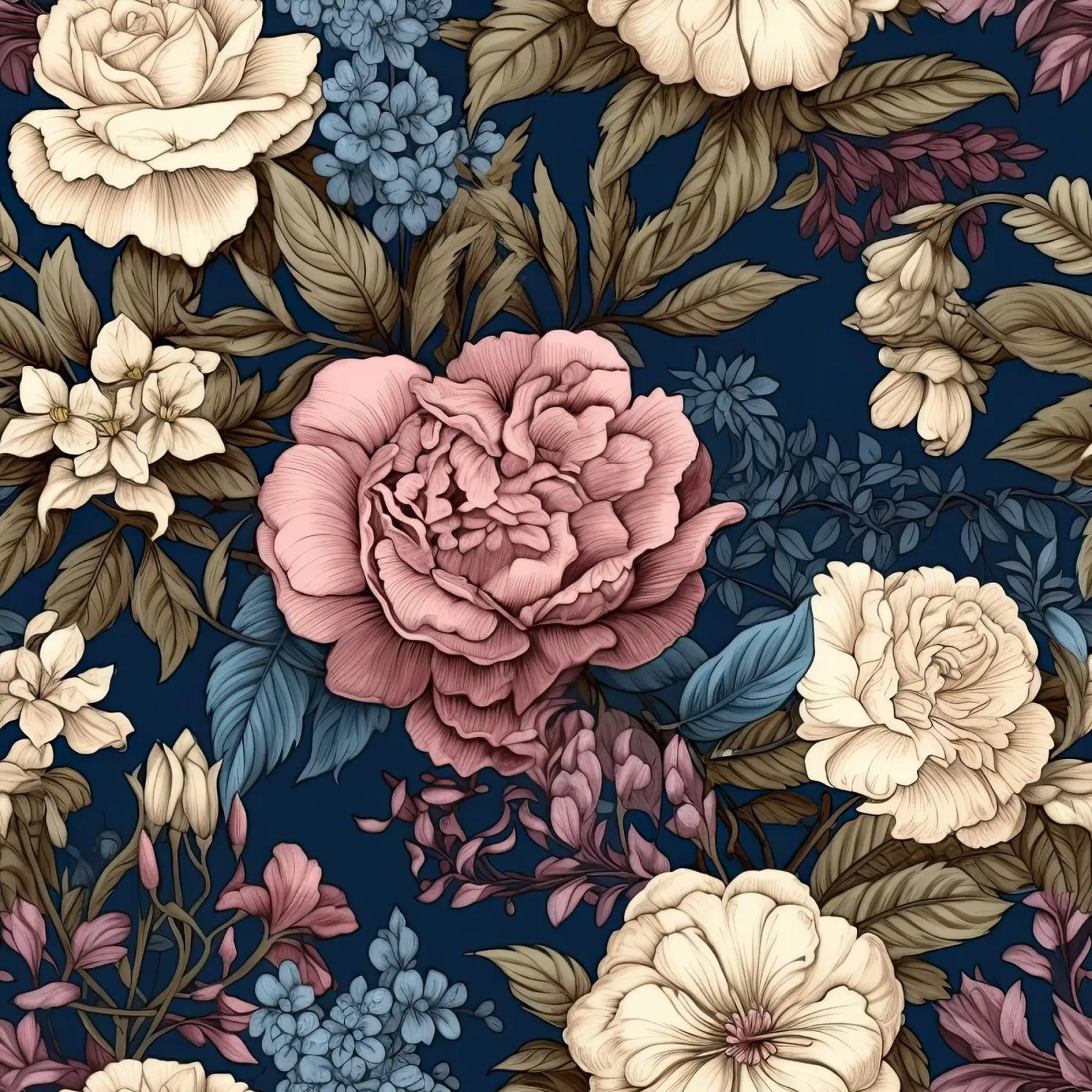 Fiore vittoriano carta hahnemühle da Botanical Pattern House
