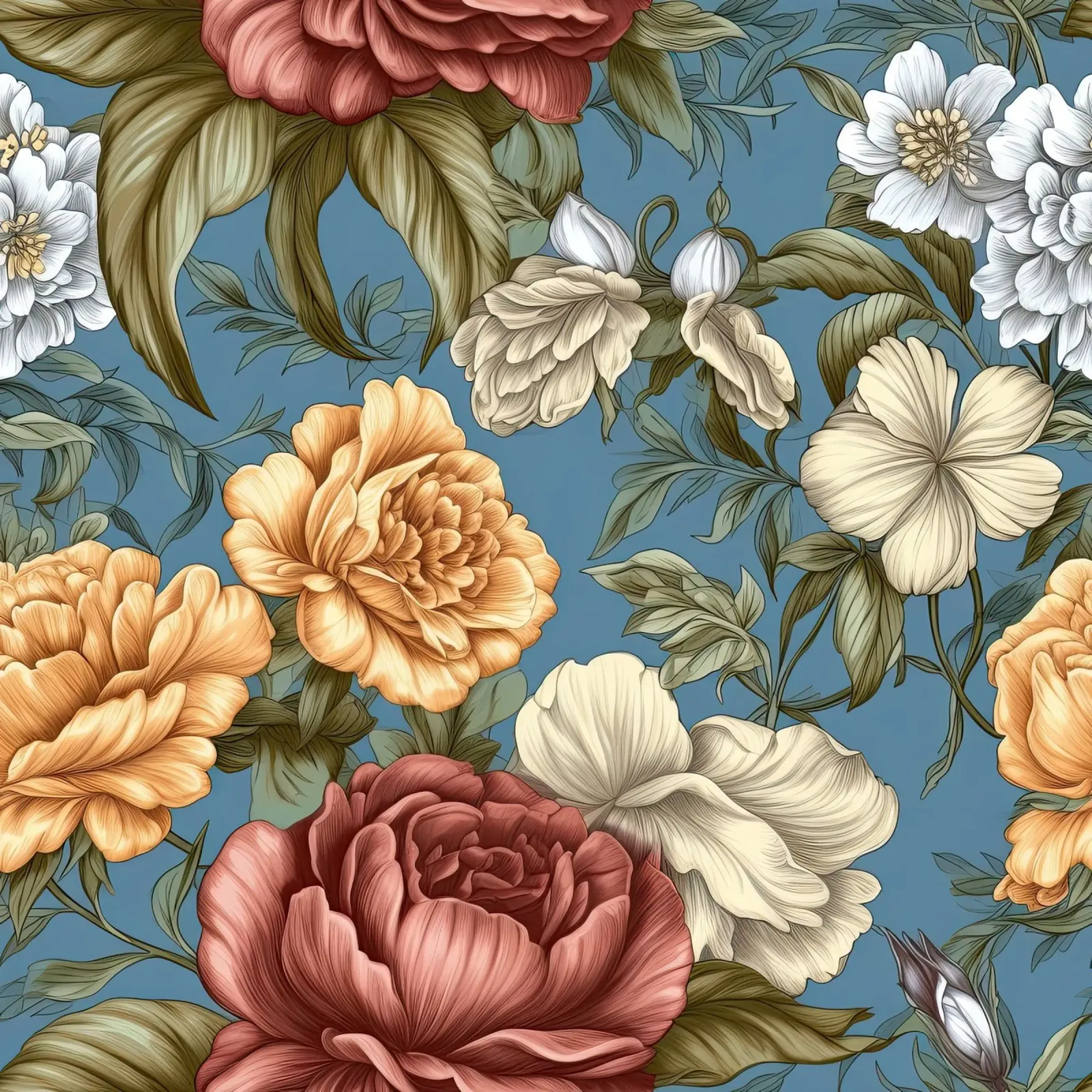 Fiore vittoriano carta hahnemühle da Botanical Pattern House