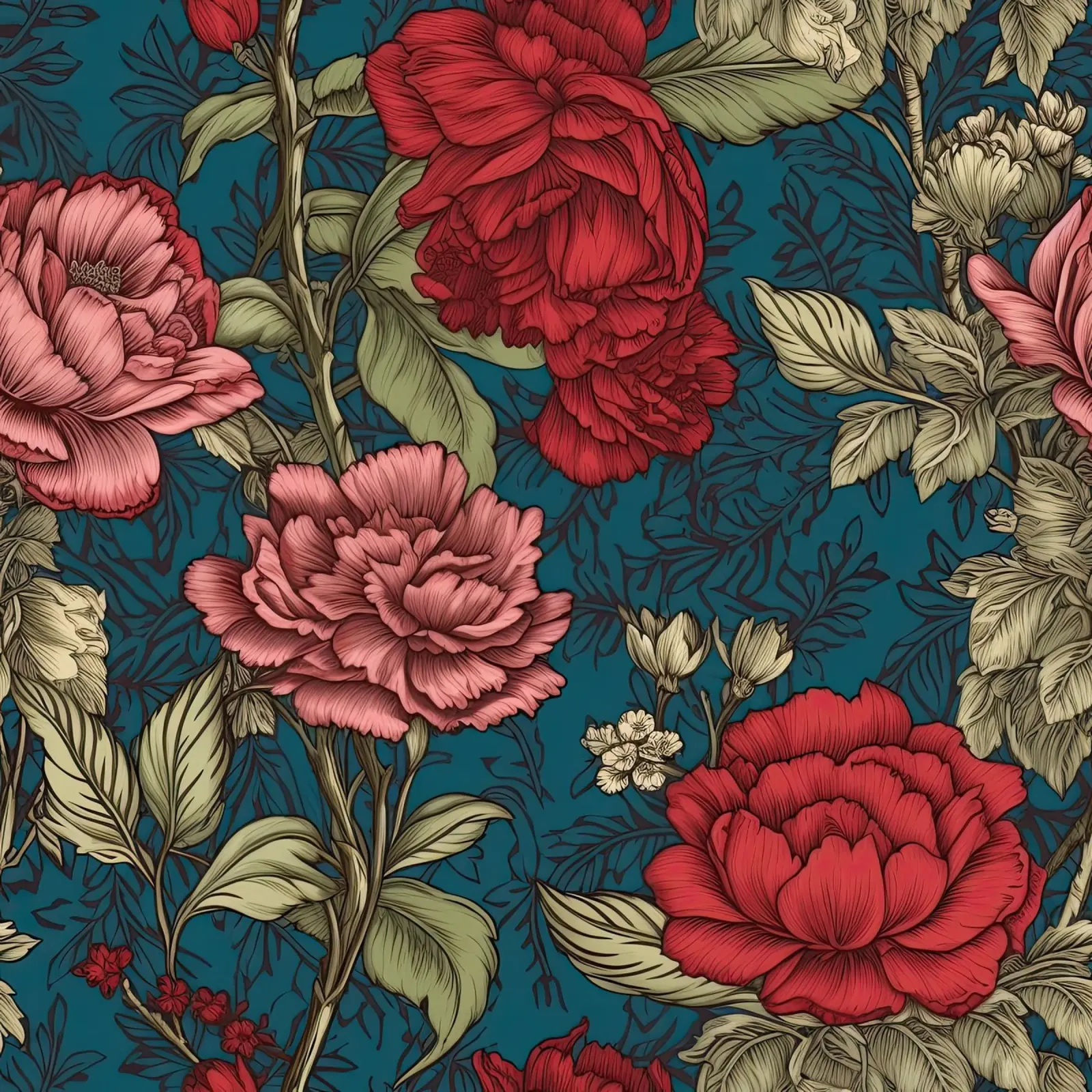 Fiore vittoriano carta hahnemühle da Botanical Pattern House