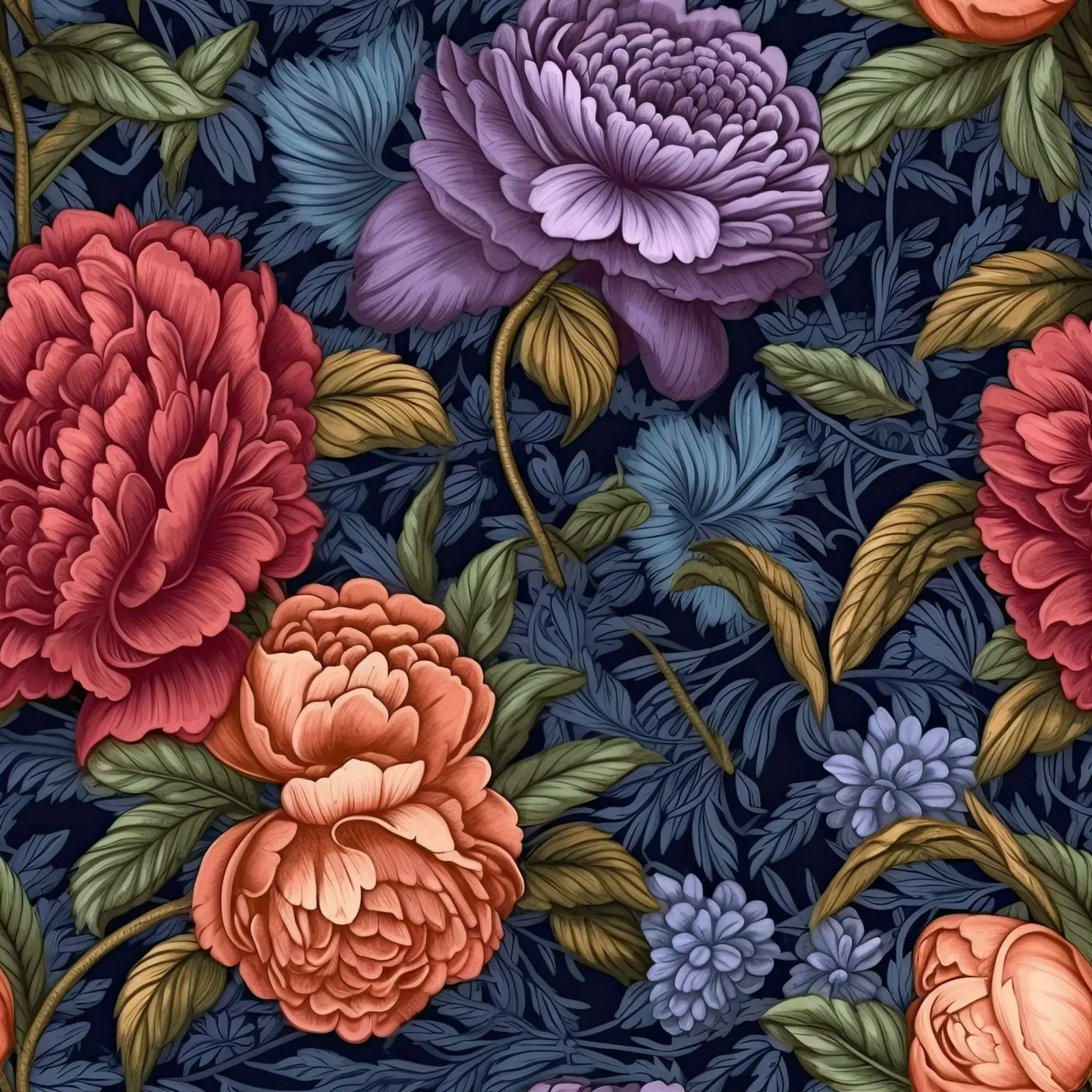 Fiore vittoriano pellicola backlit da Botanical Pattern House