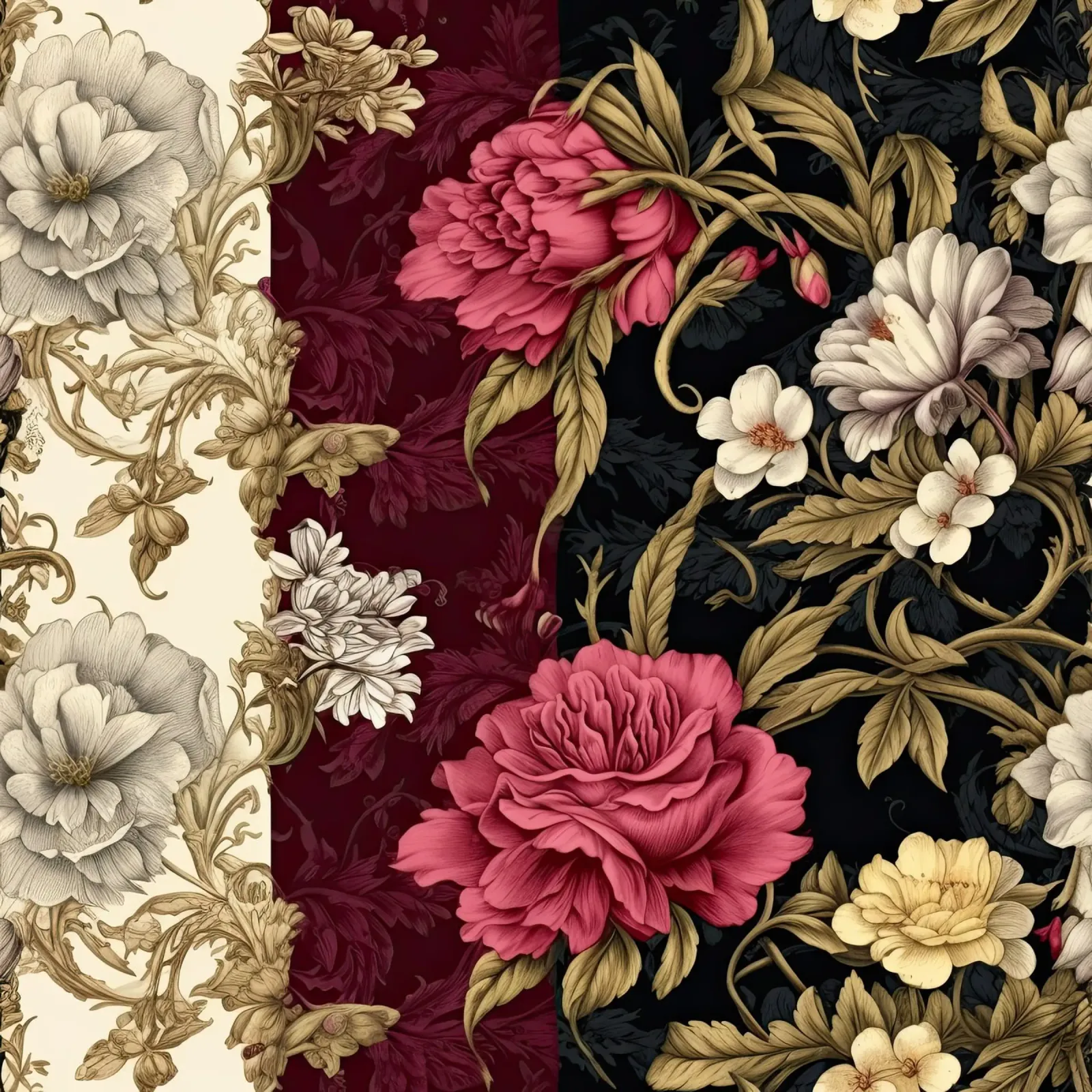 Fiore vittoriano carta hahnemühle da Botanical Pattern House
