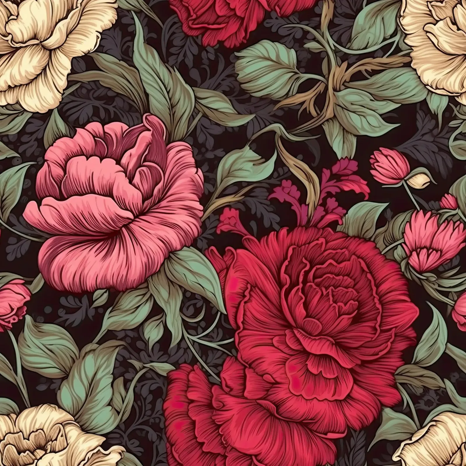 Fiore vittoriano carta hahnemühle da Botanical Pattern House