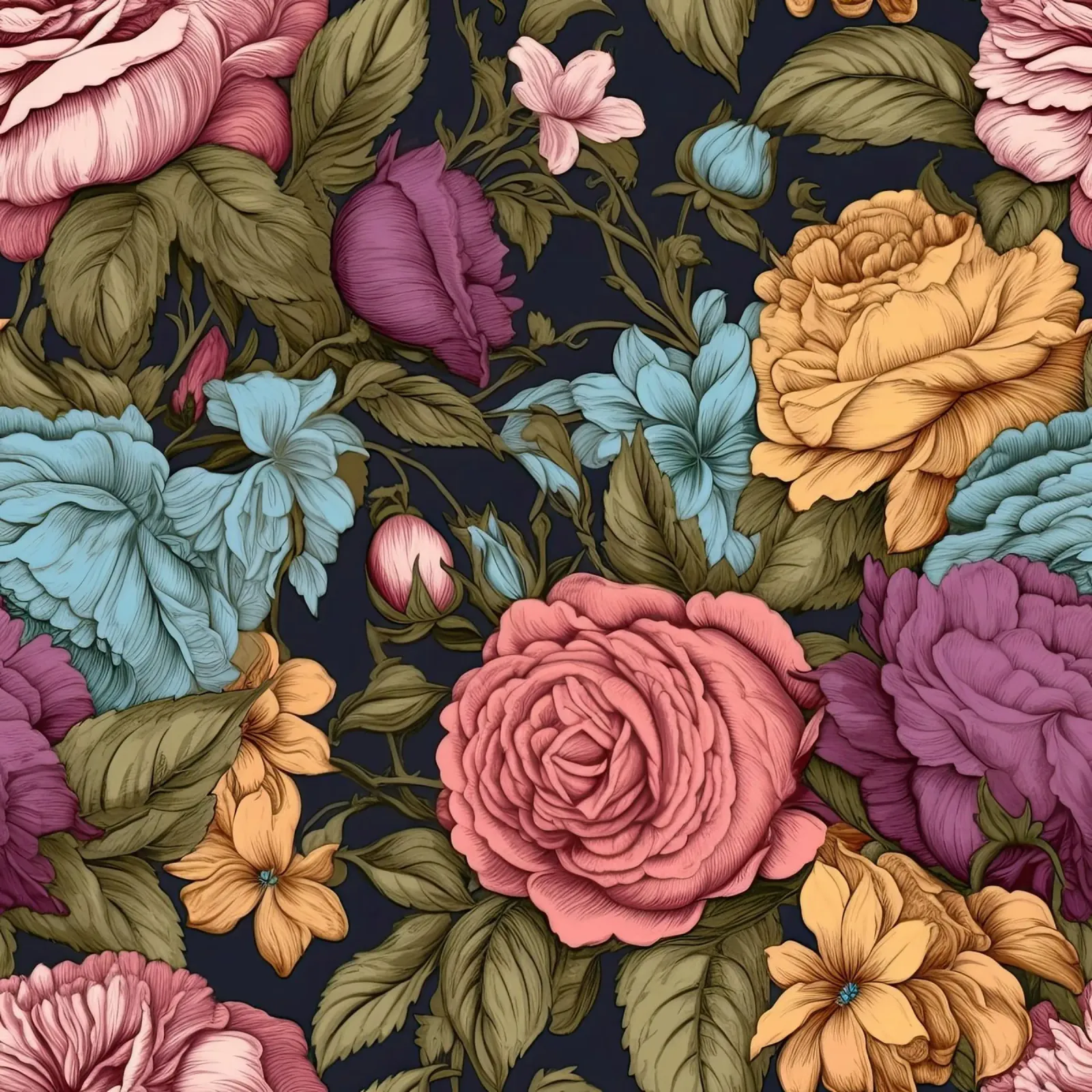 Fiore vittoriano carta hahnemühle da Botanical Pattern House