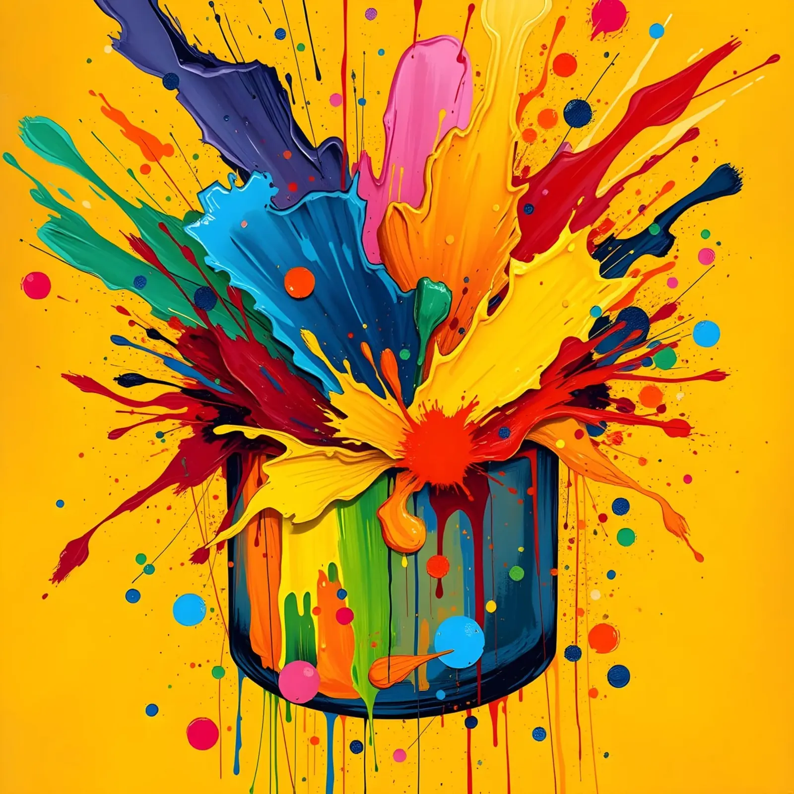 Paint Pot Explosion hahnemühle by Anita's Dream