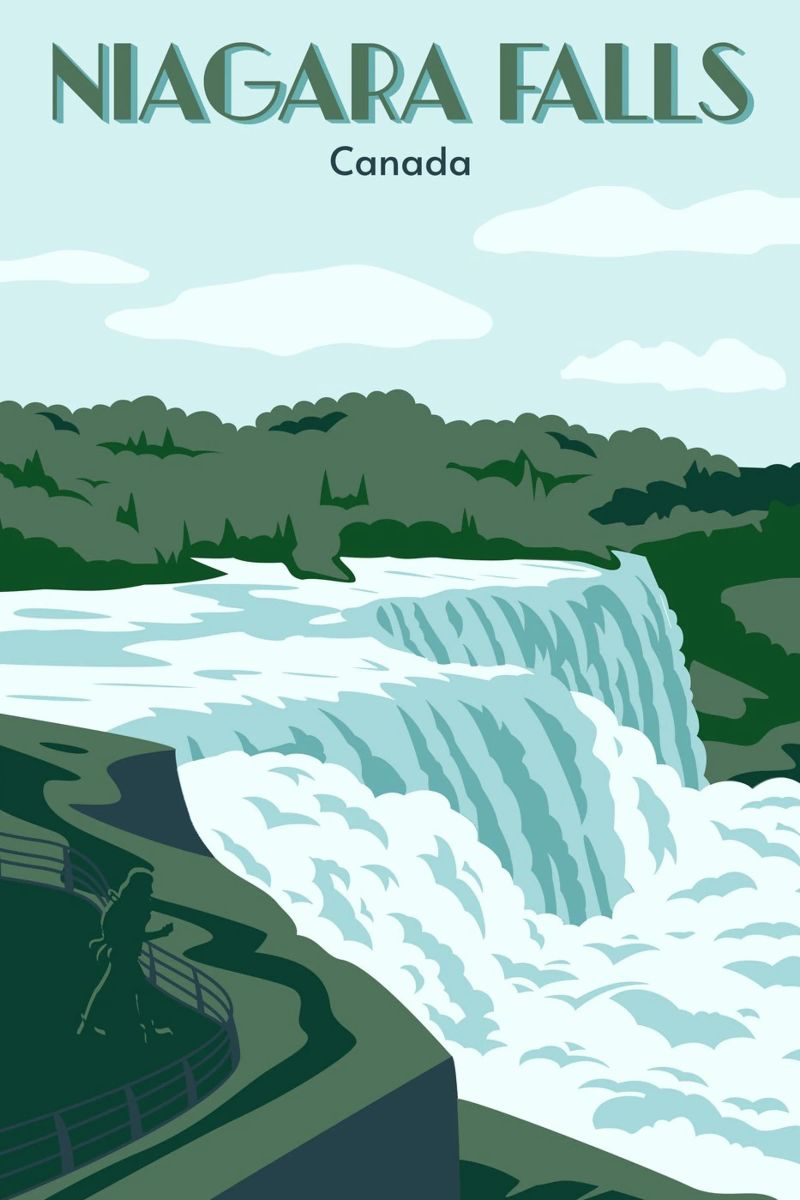 Niagara Falls Canada Poster | Vintage Travel Art poster de Une Affaire de Filles