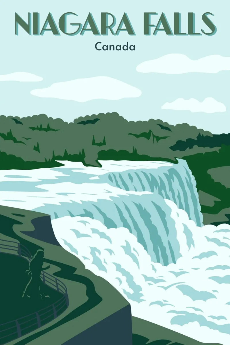 Niagara Falls Canada Poster | Vintage Travel Art toile de Une Affaire de Filles