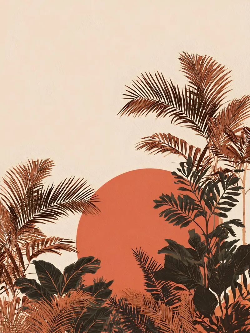 Terracotta Jungle canvas met Baklijst van Gypsy Galleria