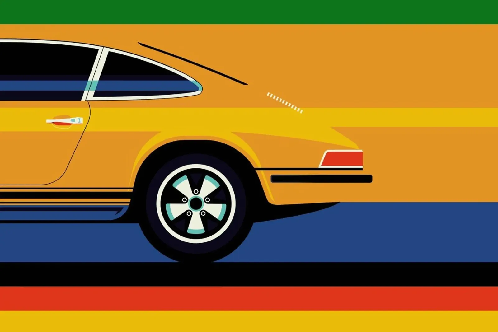 Porsche Back pellicola backlit da Bo Lundberg