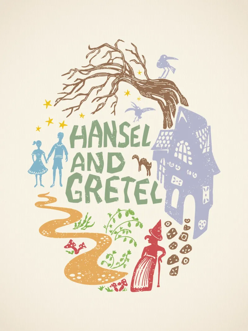 Illustrazione della fiaba "Hansel e Gretel pellicola backlit da DYDesign