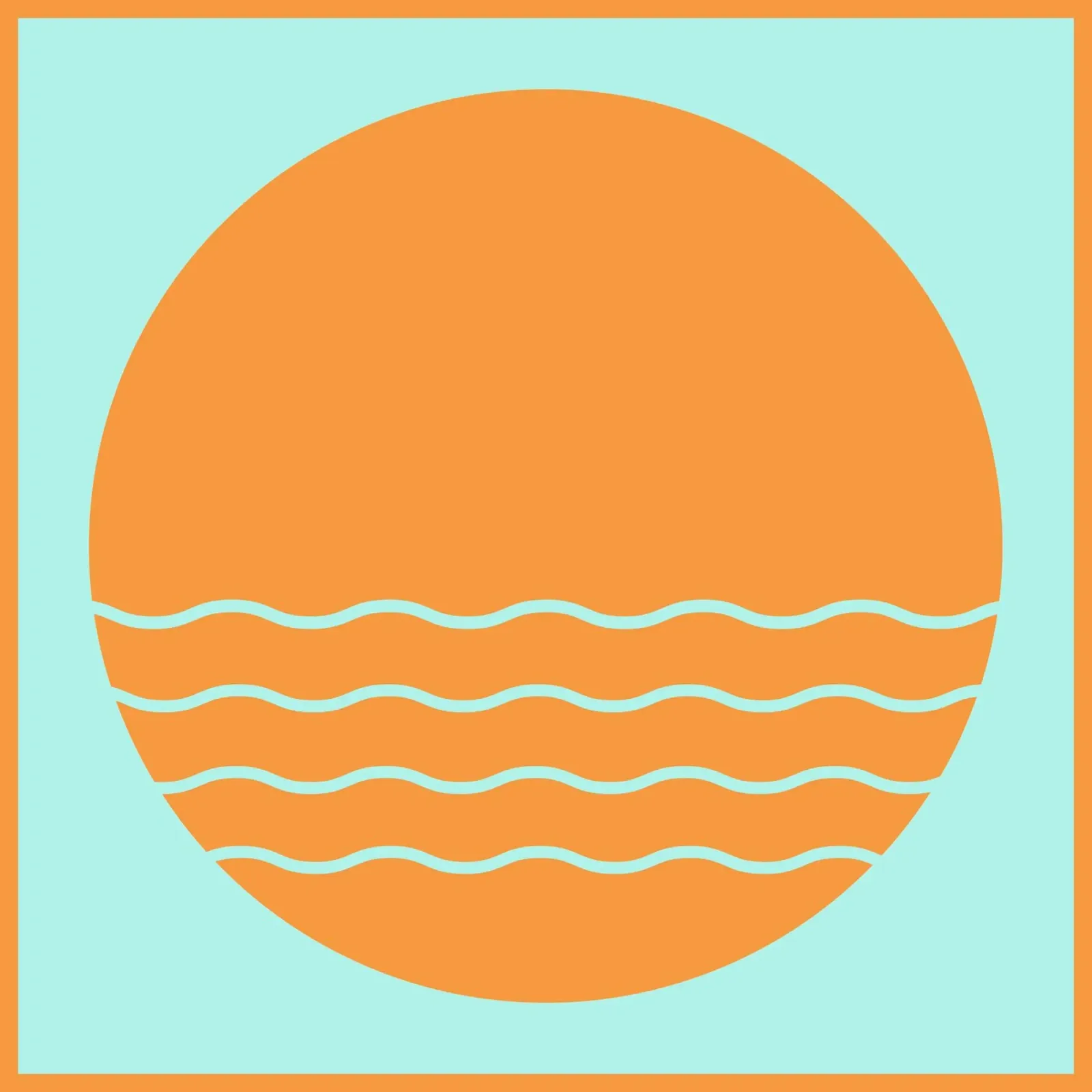 Boho Sunset Waves | Abstract Retro Art - II pellicola backlit da Une Affaire de Filles