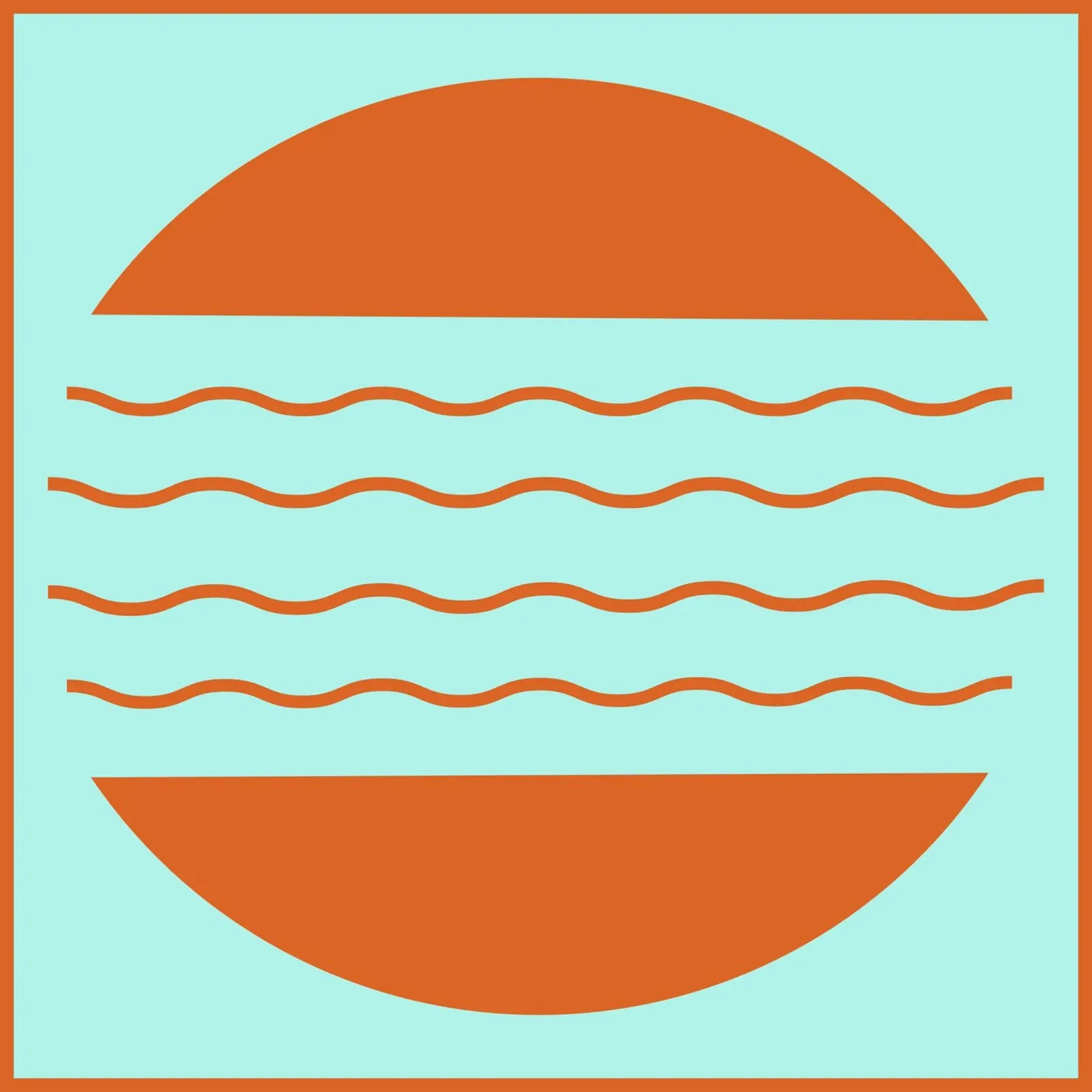 Boho Sunset Waves | Abstract Retro Art pellicola backlit da Une Affaire de Filles