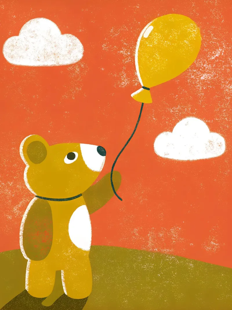 Orso e palloncino pellicola backlit da THE LATEST SHOP