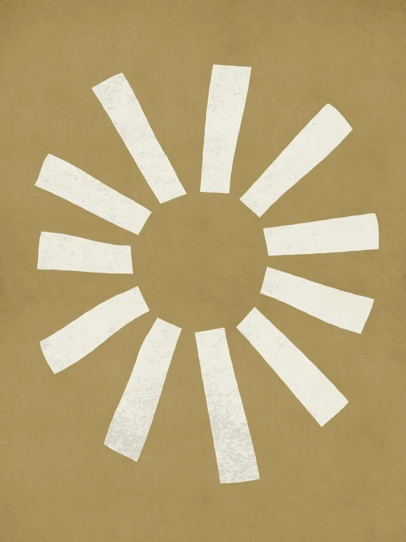 Sun Line Minimalist - Oro Beige poster da MoonlightPrint