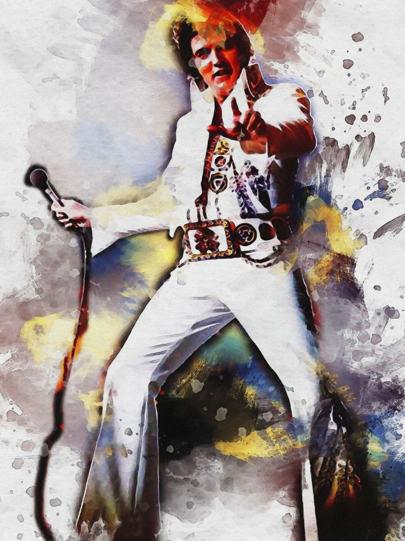 Smudge of Portrait Elvis Presley poster by Gunawan Rb