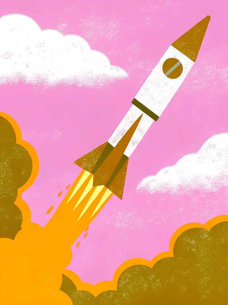 Fliegende Rakete Poster von THE LATEST SHOP
