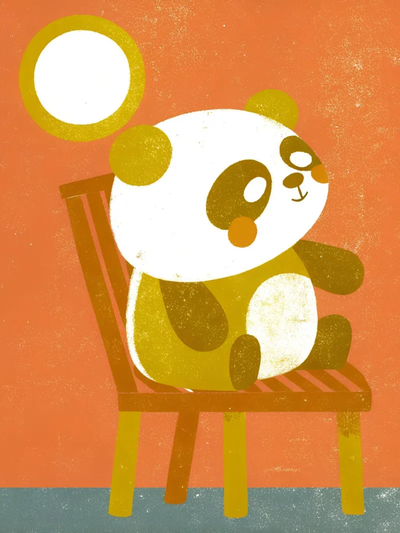Panda seduto pellicola backlit da THE LATEST SHOP