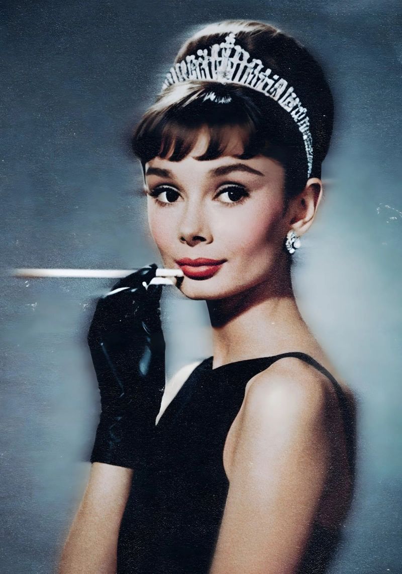 Audrey Hepburn Leinwand von Low poly art
