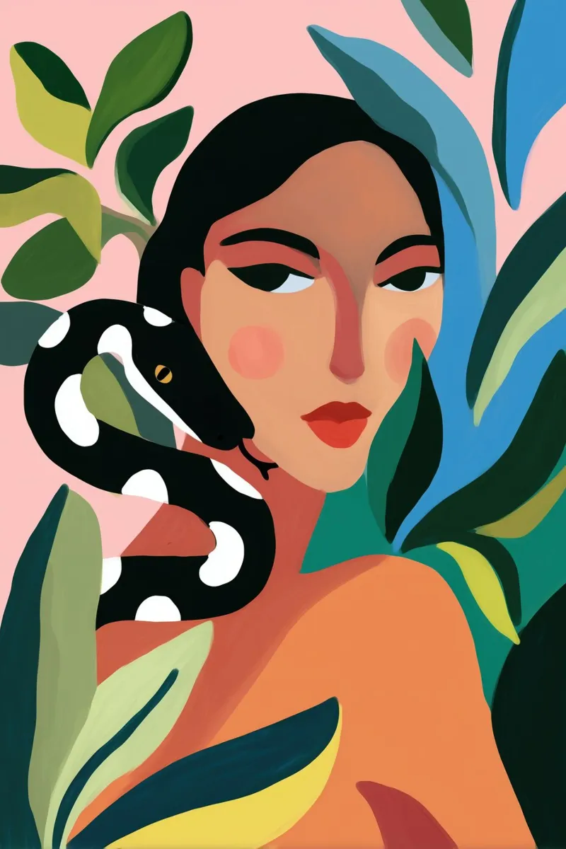 Falso serpente | Ritratto di donna poster da Autofocus