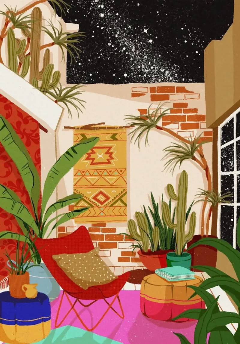 stelle cielo notturno poster con telaio in plastica da John C Labut