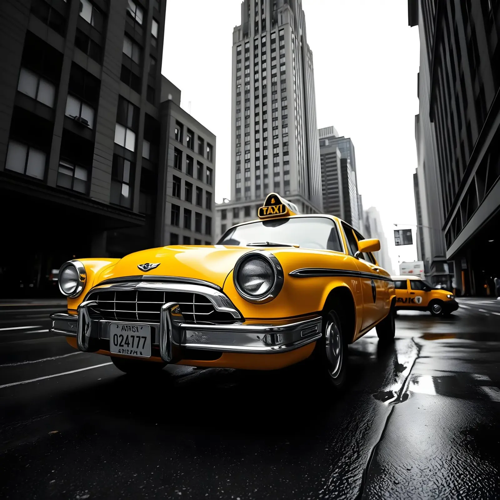 Taxi alu-dibond by Anita's Dream