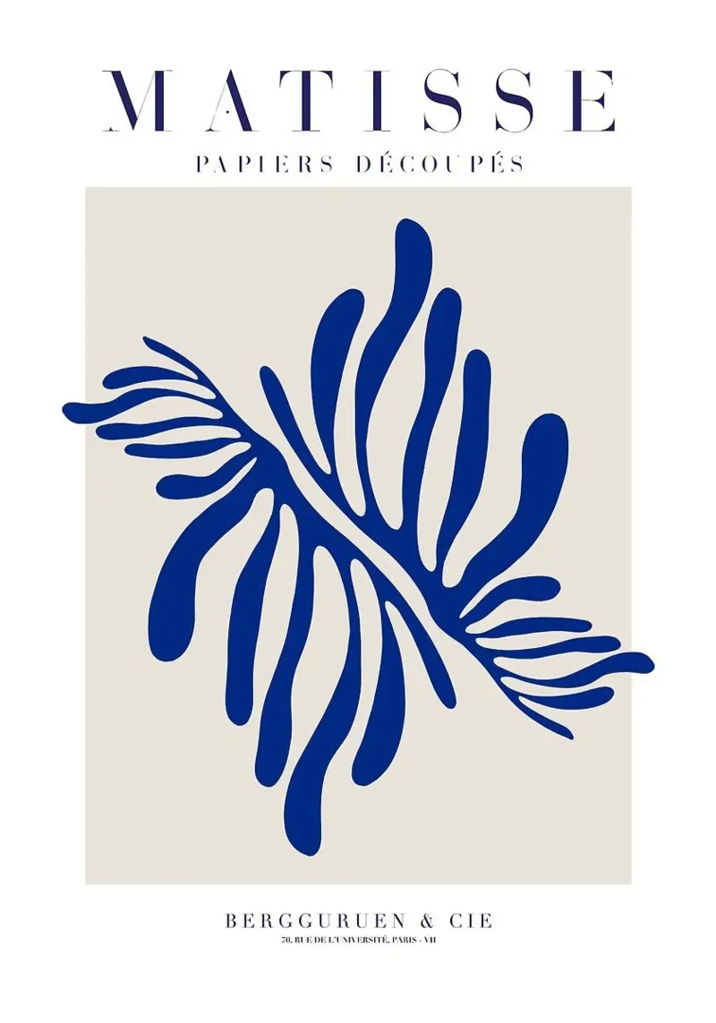 feuille botanique poster avec cadre en aluminium de Luke Yaeger