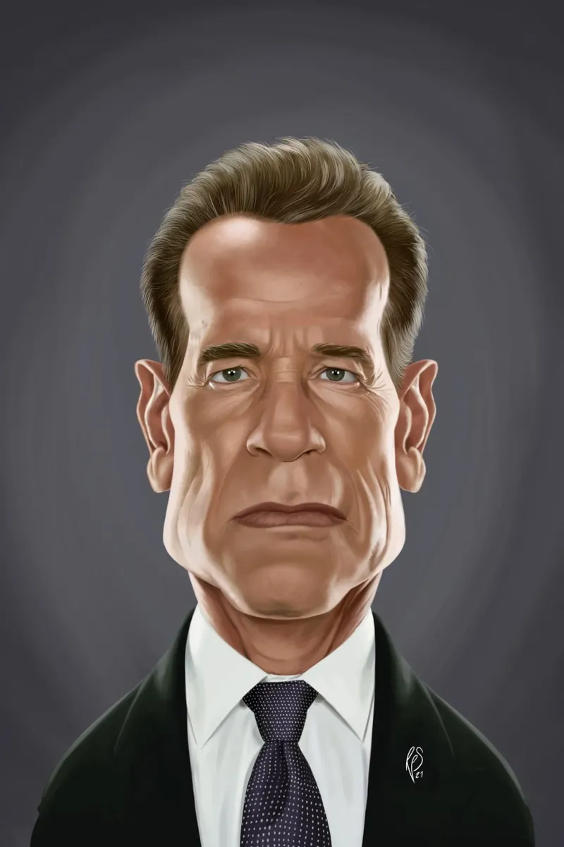 Arnold Schwarzenegger hahnemühle van Rob Art | Illustration