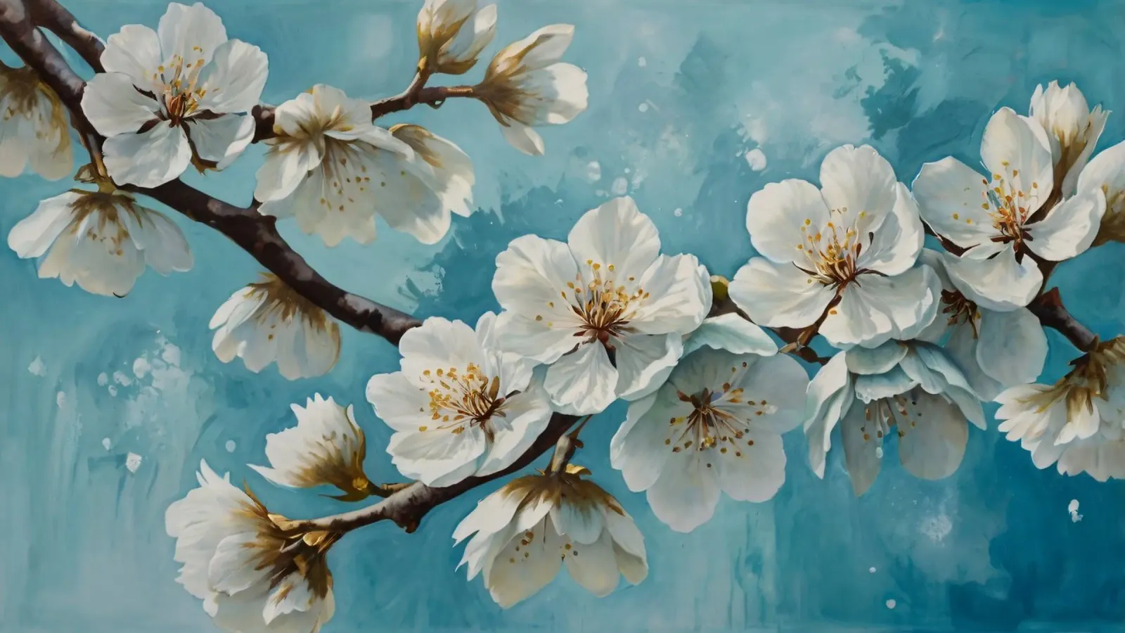 Delicati e tranquilli fiori di ciliegio bianco in fiore plexiglass da DesignDoodle