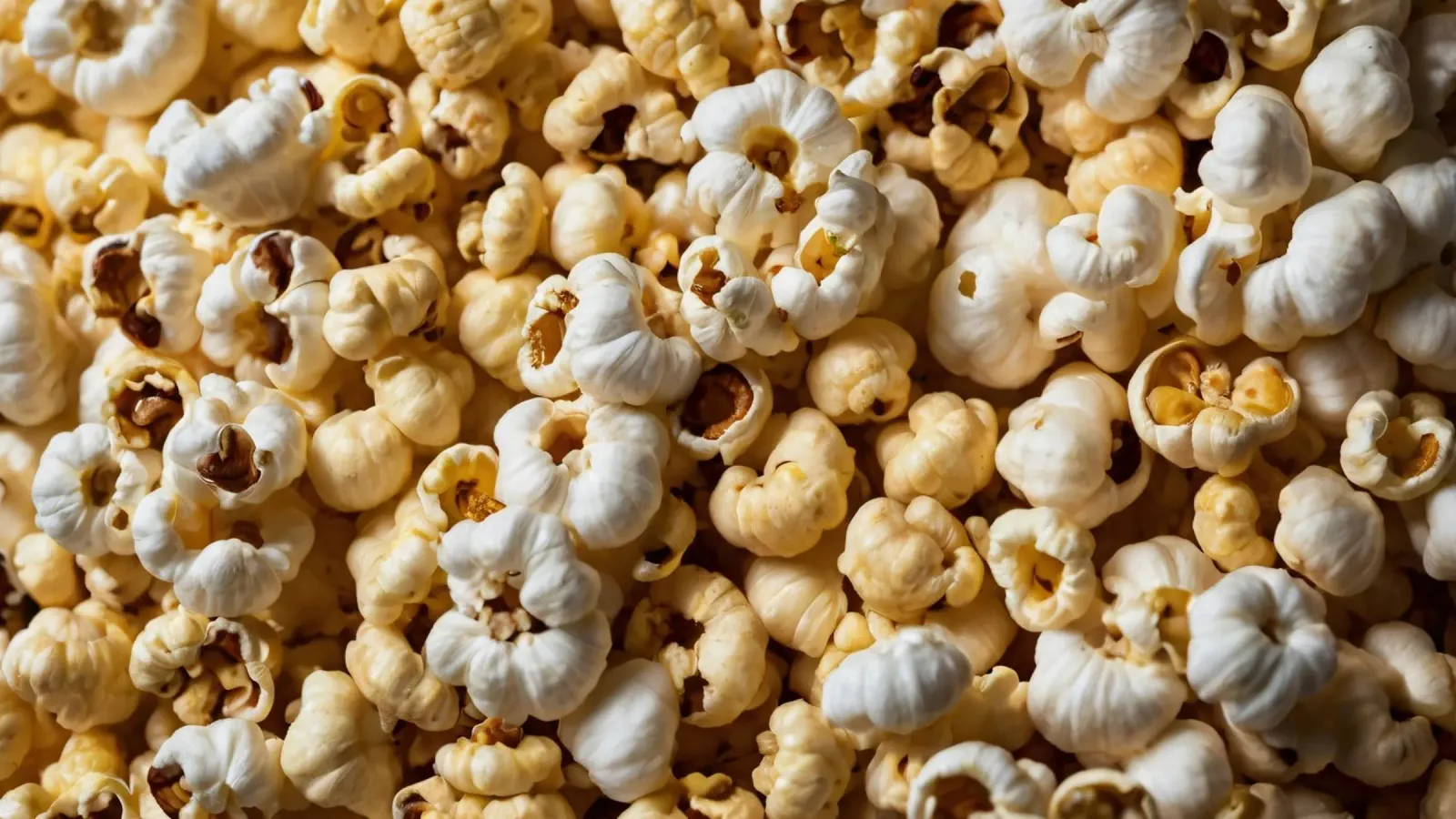 Freshly popped popcorn in a close-up view canvas by DesignDoodle
