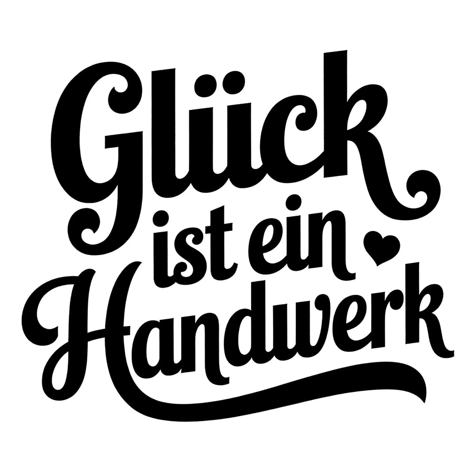 Glück ist ein Handwerk plexiglass da Aphorismiker