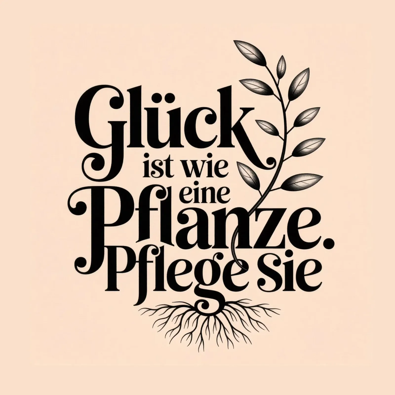 Glück ist eine Pflanze pellicola backlit da Aphorismiker