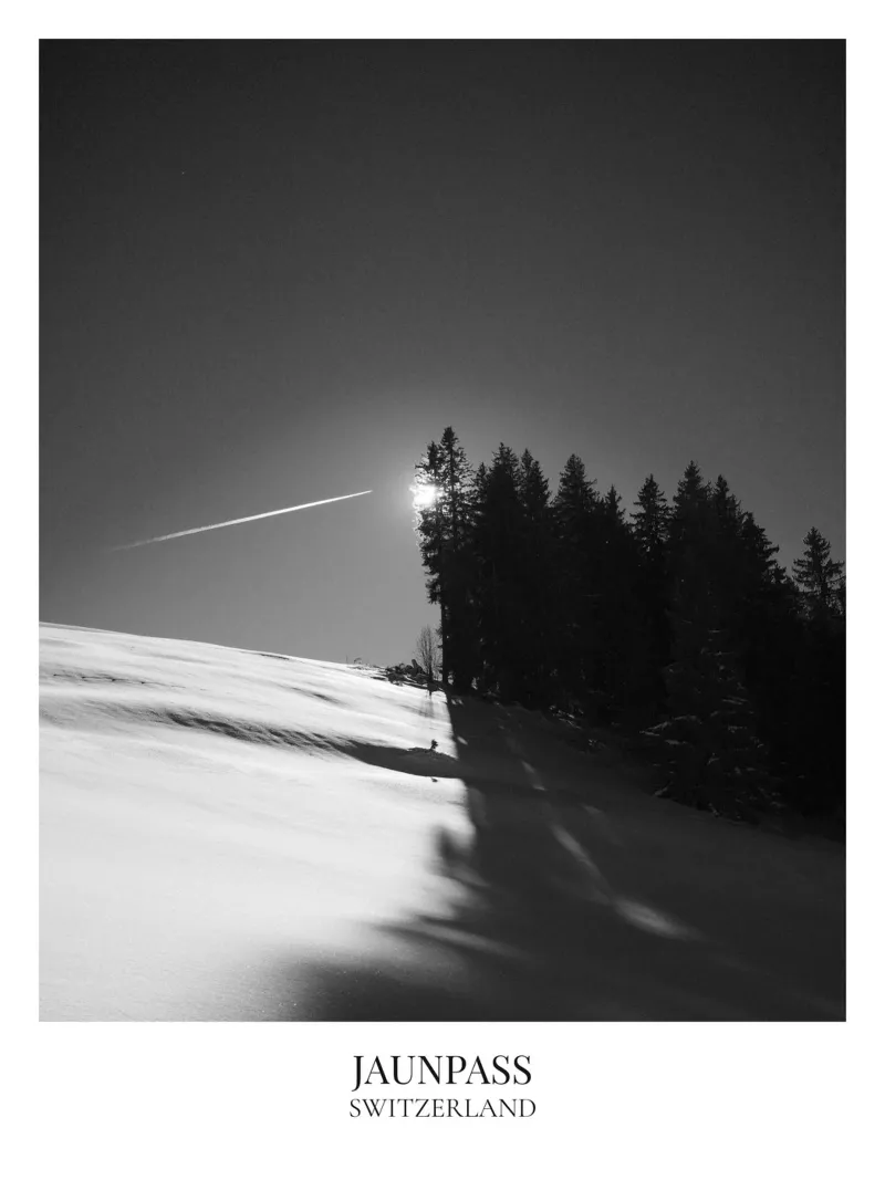 Jaunpass: Switzerland poster con telaio in legno da FujiFrames