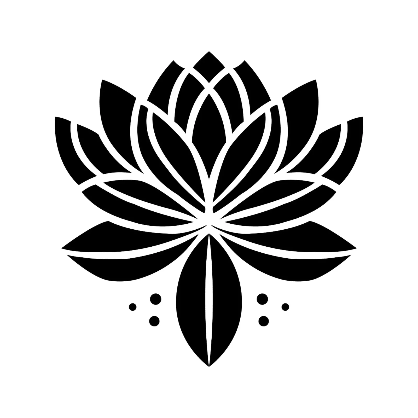 Lotus Serenity – Minimalist Line Art pellicola backlit da Sivaro