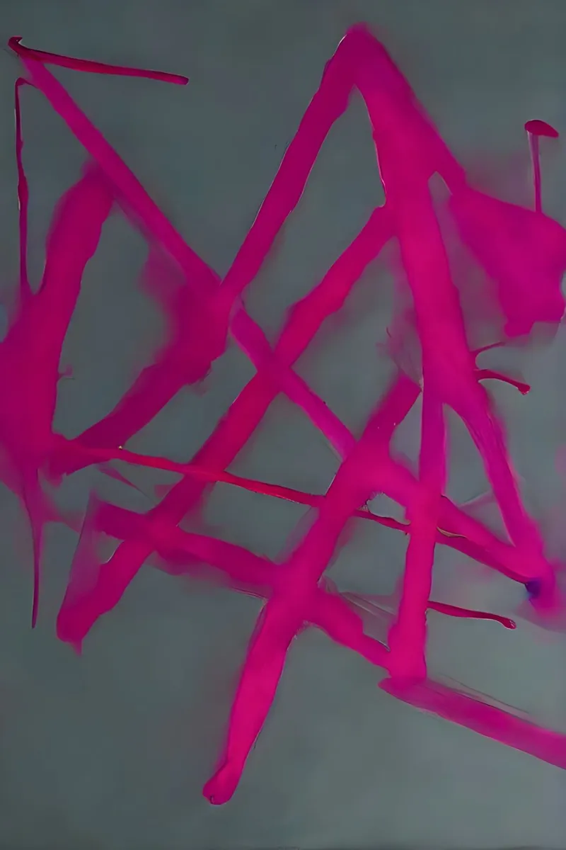 Abstracte muurschildering IV canvas met Baklijst van ArtDesign by KBK