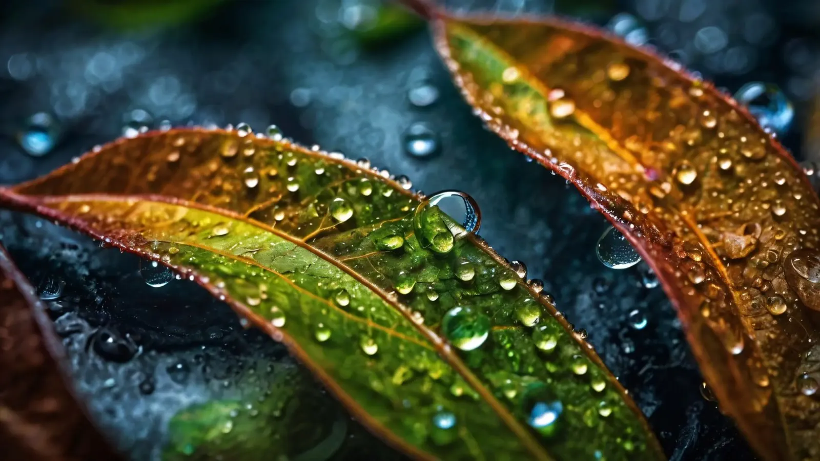 feuilles scintillantes de gouttes de pluie après une pluie rafraîchissante plexiglas de DesignDoodle